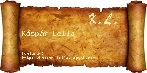 Káspár Leila névjegykártya